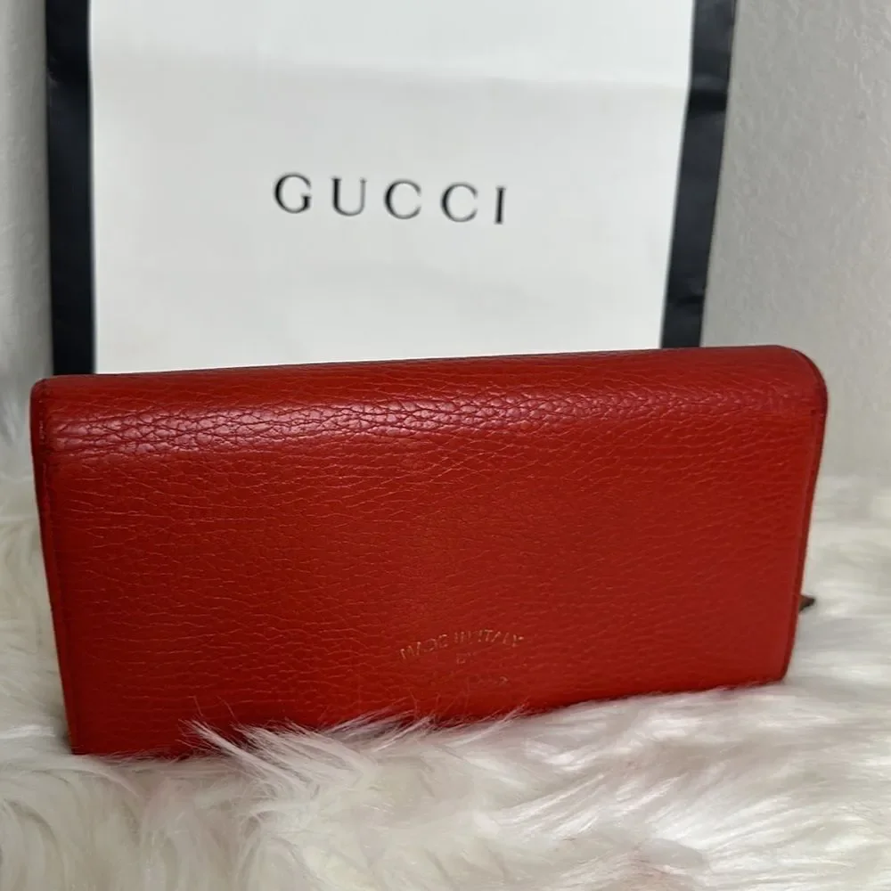 💯Authentic Gucci Leather Long Wallet🍀